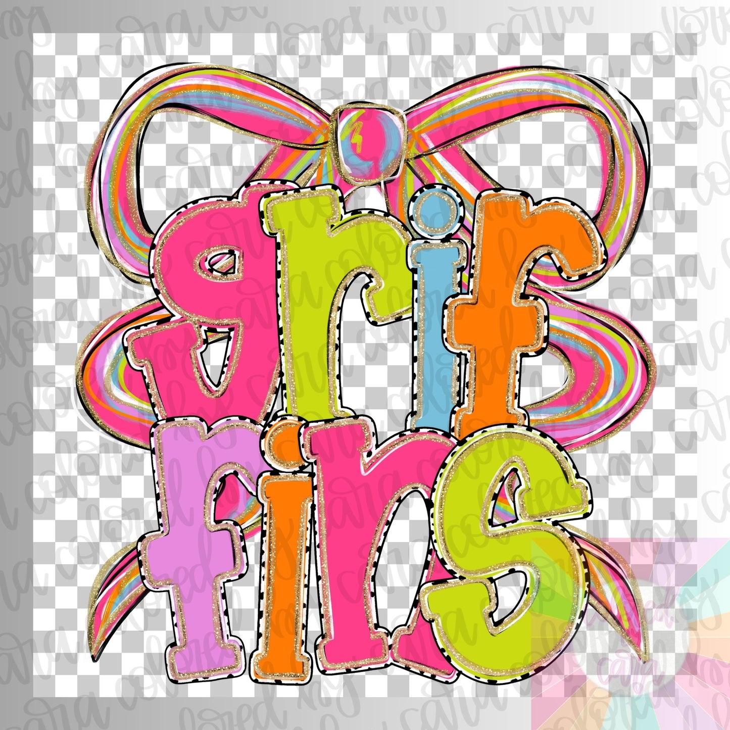 Preppy Neon Griffins DTF transfer