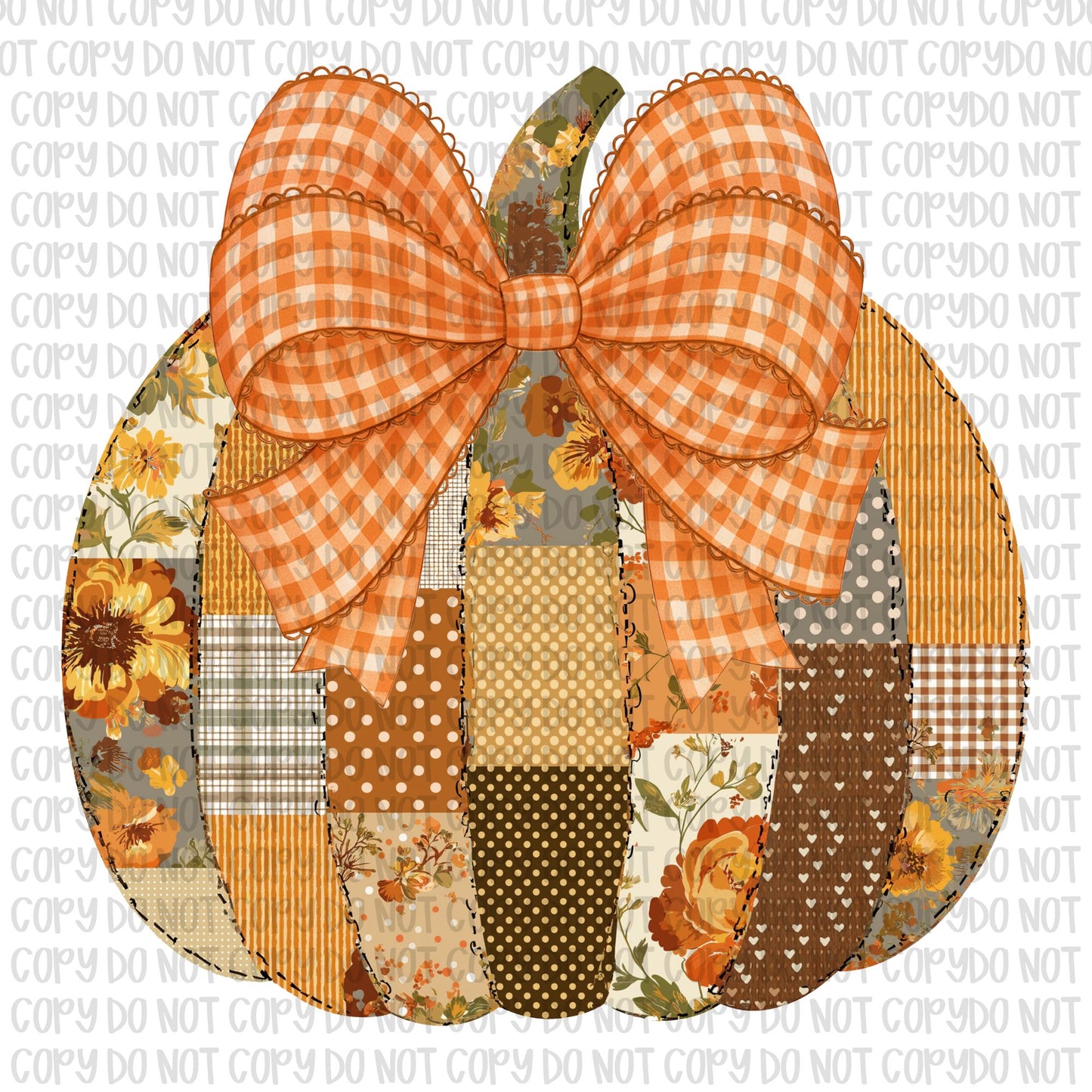 Coquette Faux Quilt Pumpkin