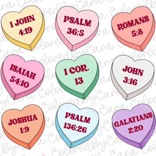 Jesus Conversation Hearts PNG File