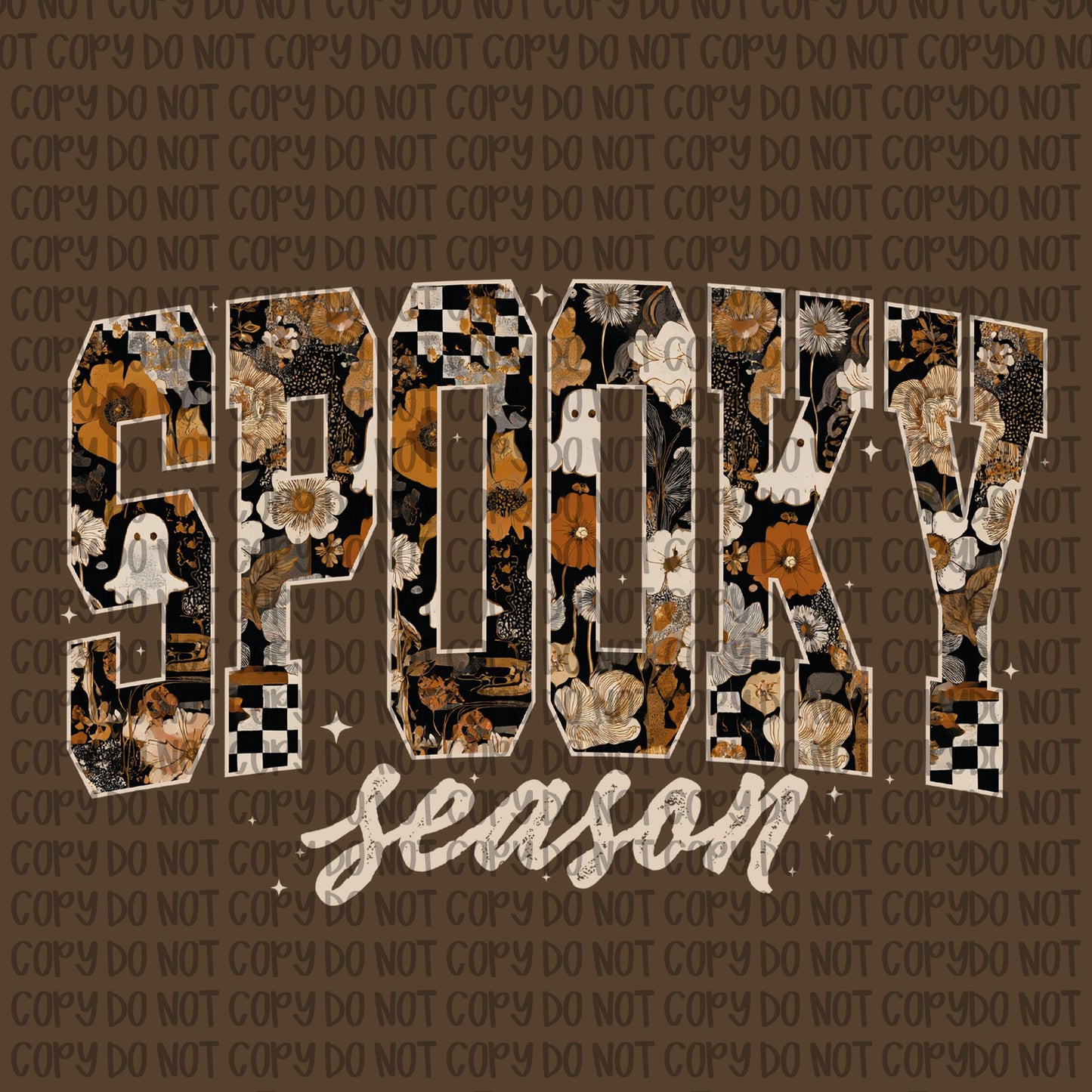 Neutral Spooky Season Cream Text