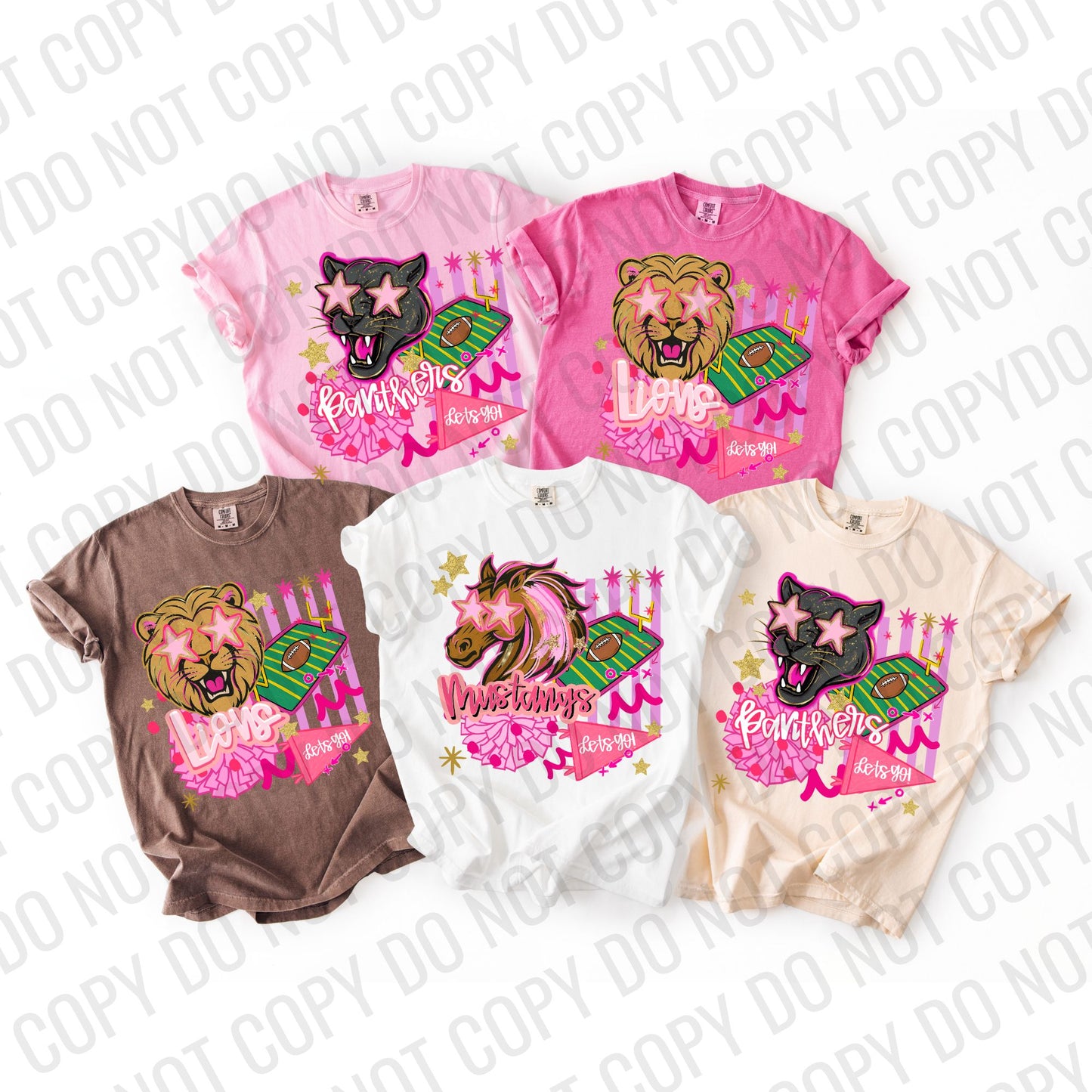 Preppy Pink Lions
