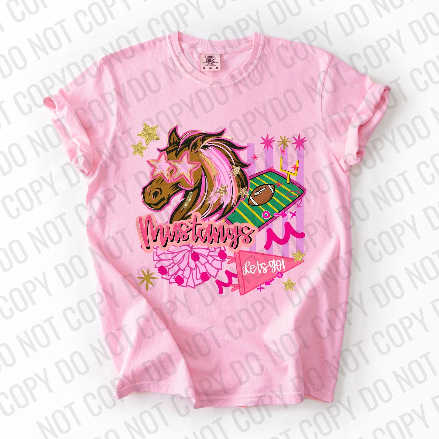 Preppy Pink Mustangs