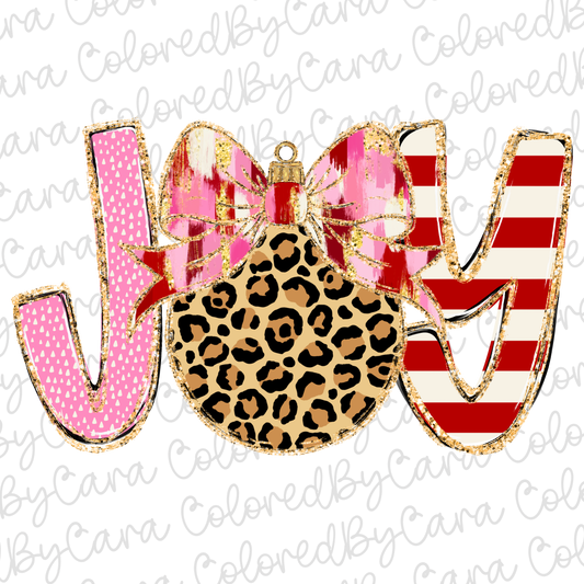 Cheetah JOY Christmas PNG File