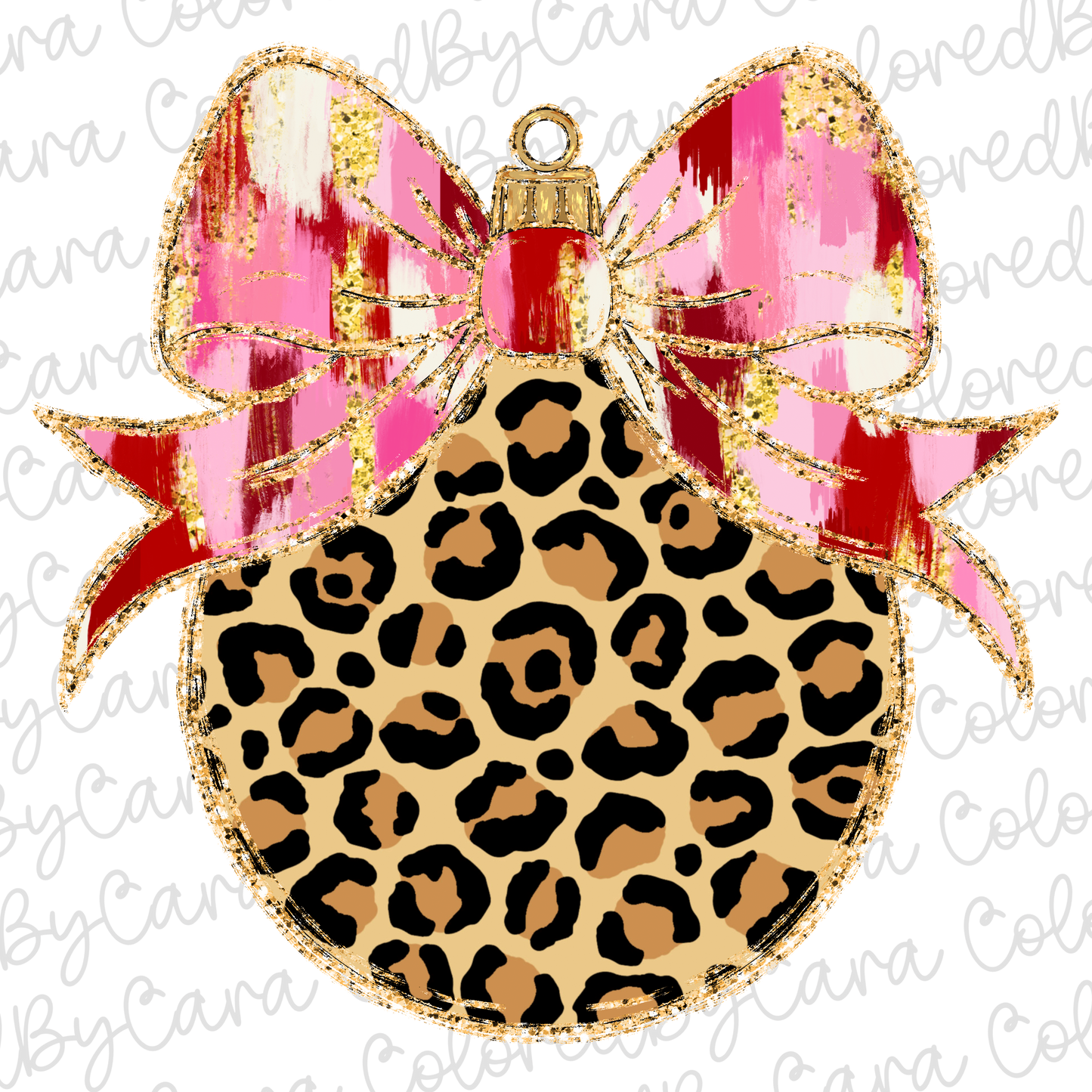 Cheetah Ornament Christmas PNG File