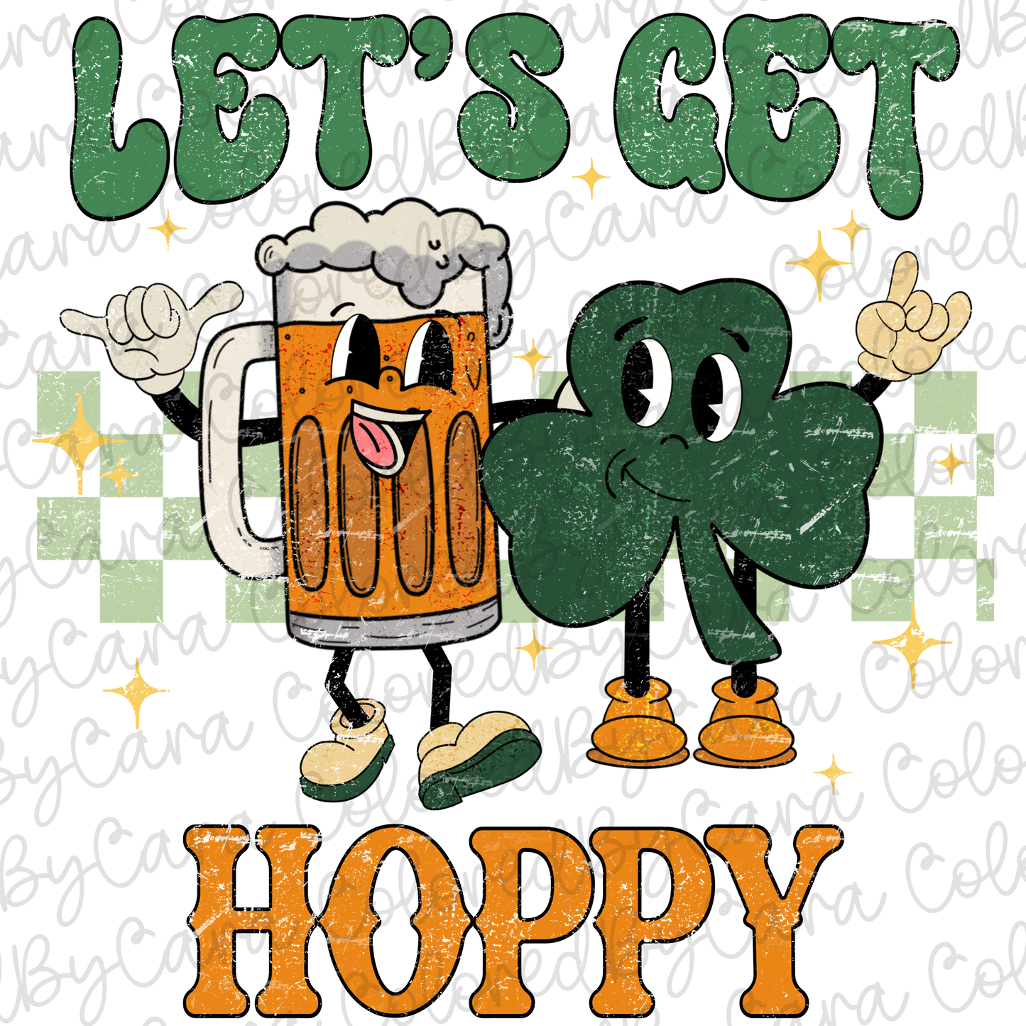 Retro Lets Get Hoppy PNG File