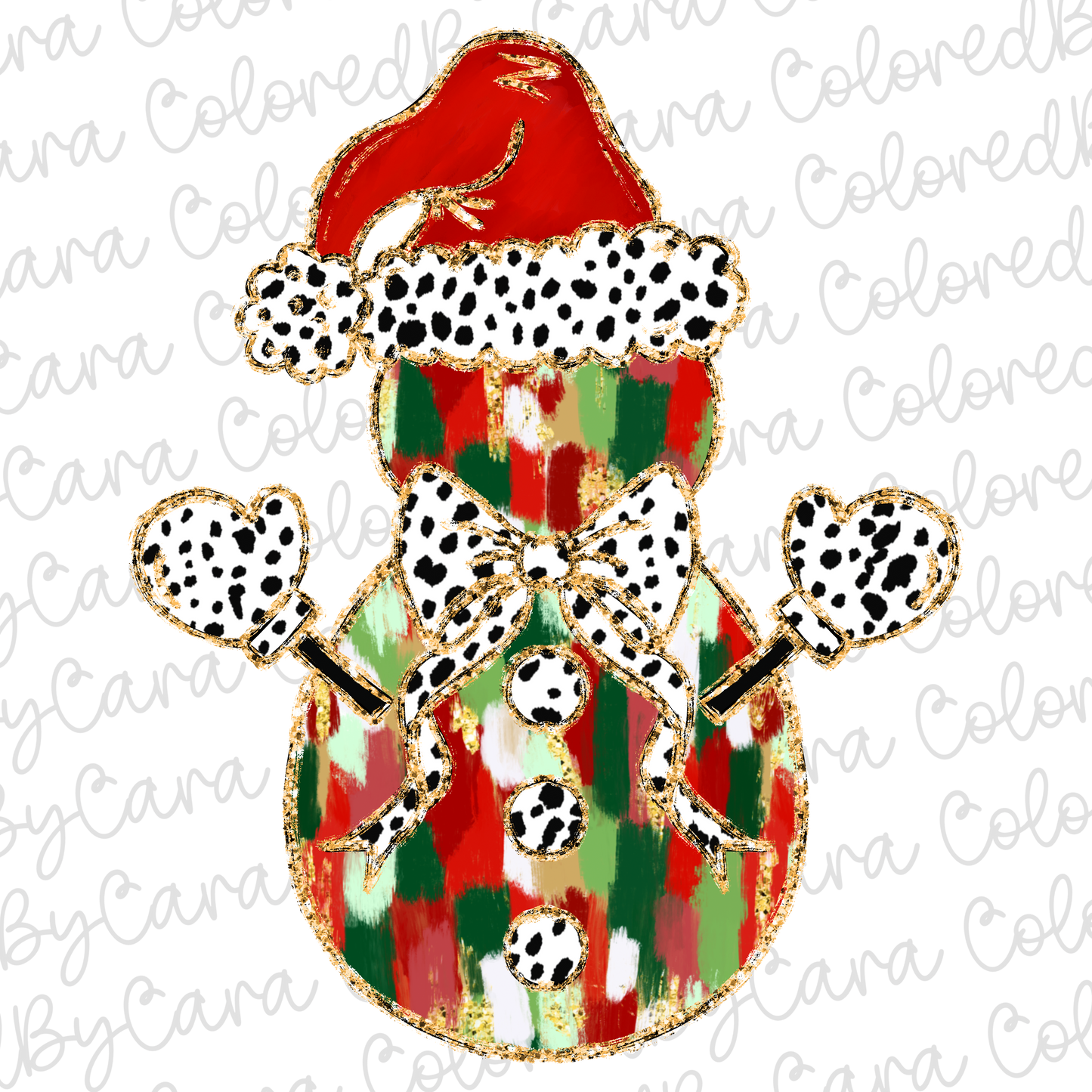 Christmas Coquette Snowman PNG File