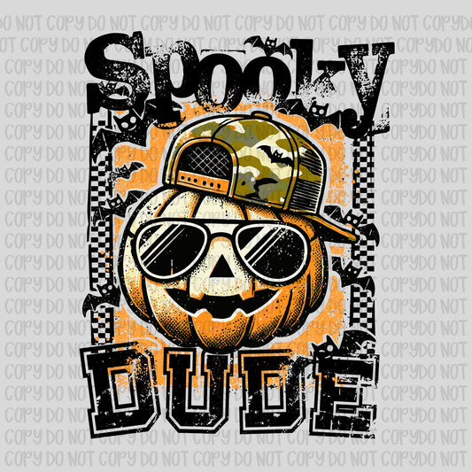 Spooky Dude- Black Text