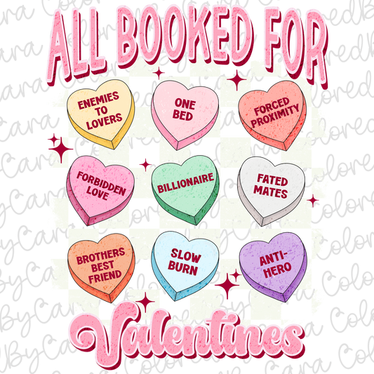 All Booked For Valentines Day PNG File (white background)