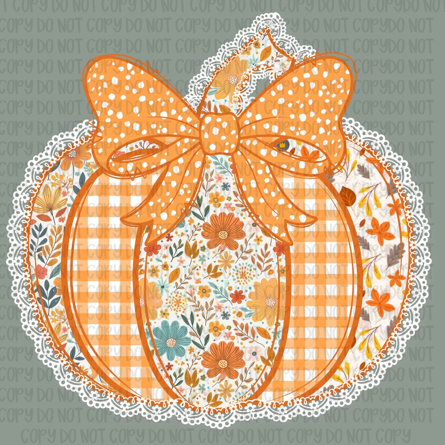 Preppy Lace Trim Pumpkin