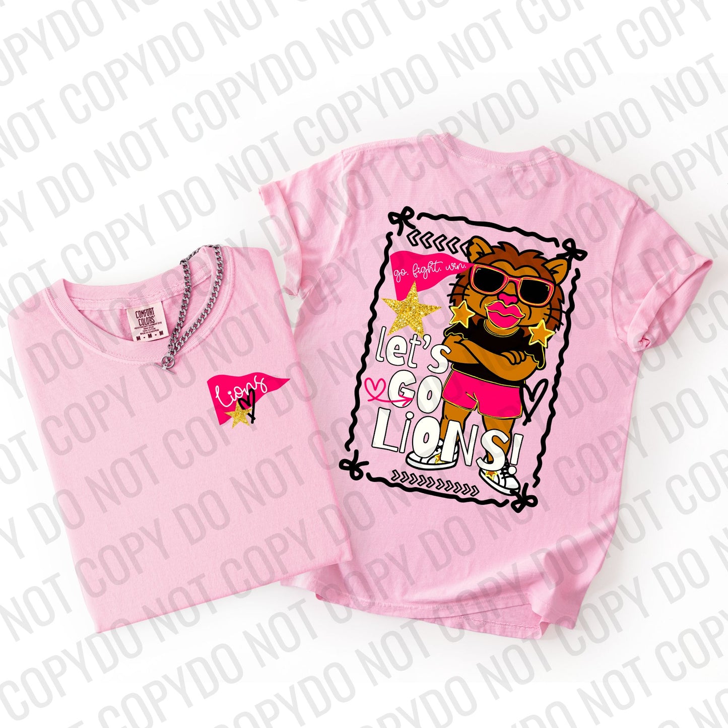Glam Preppy Pink Lions