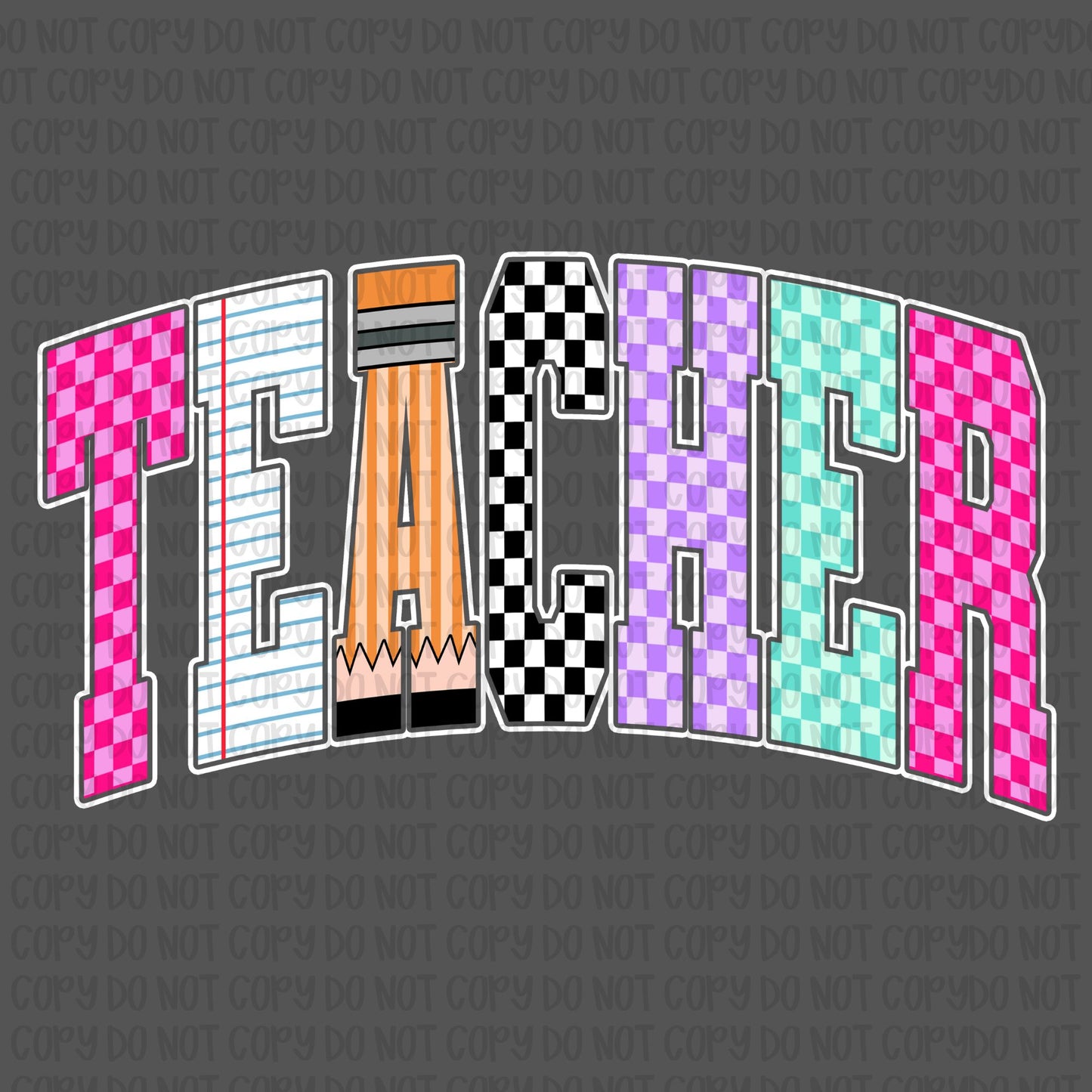 Checkered Retro Teacher