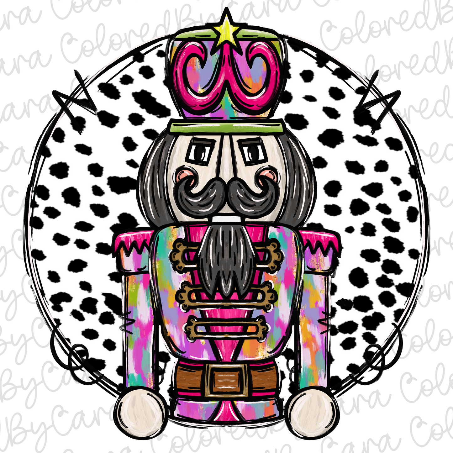 Colorful Nutcracker Christmas PNG File