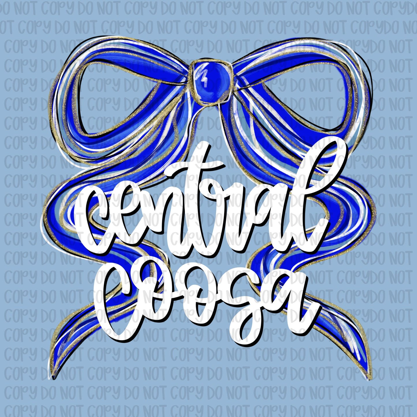 Central Coosa Bow (White Text)- UV DTF STICKER