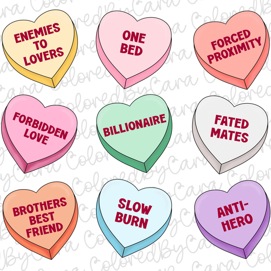 Book Trope Convo Hearts PNG File