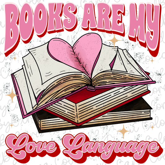 Books Are My Love Language PNG File