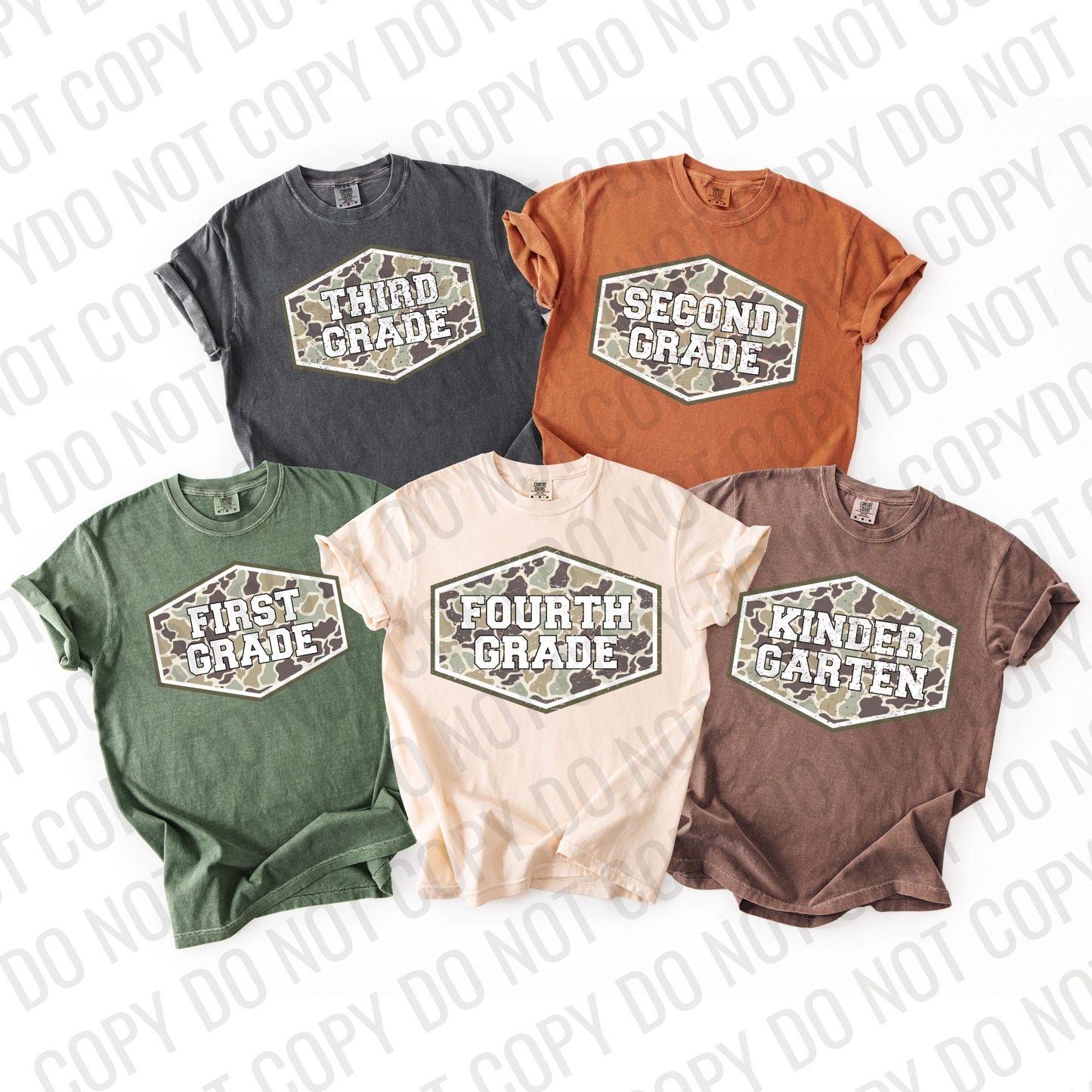 Camo Distressed Grade Level Patches