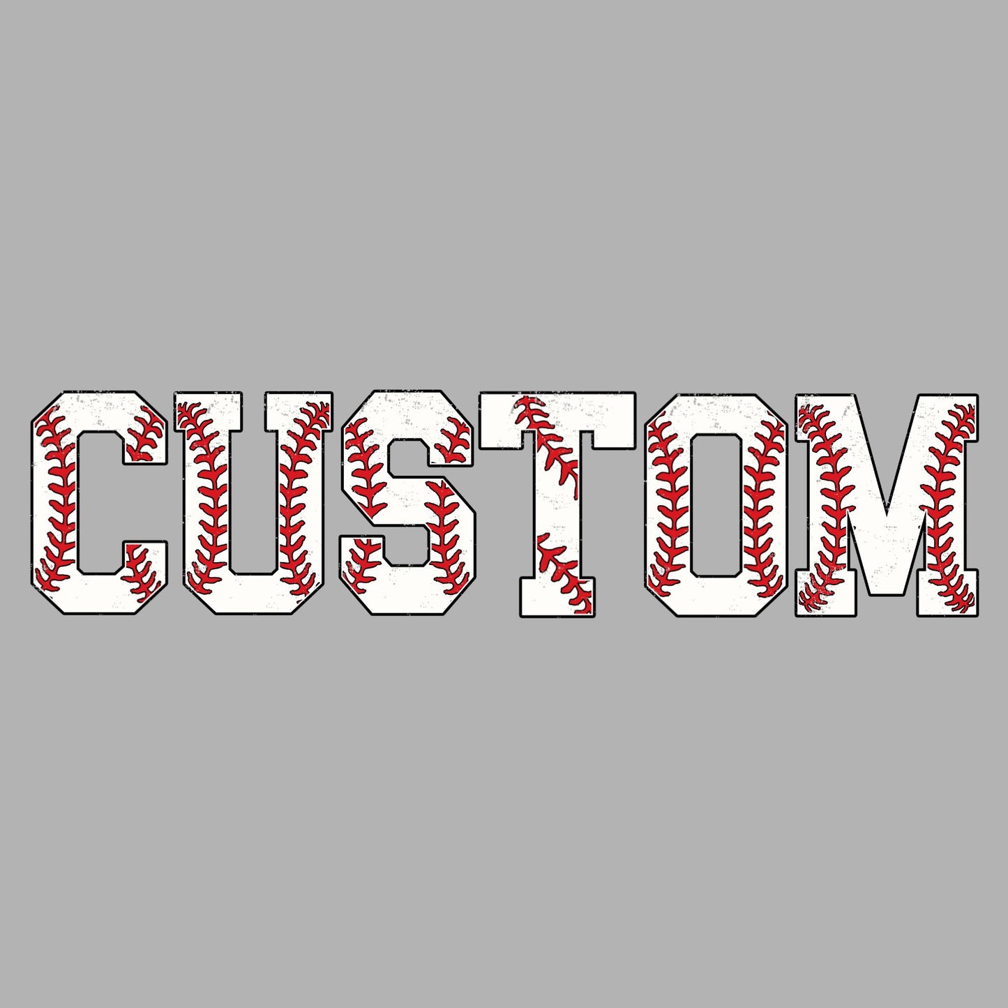 Custom Baseball Word- UV DTF STICKER