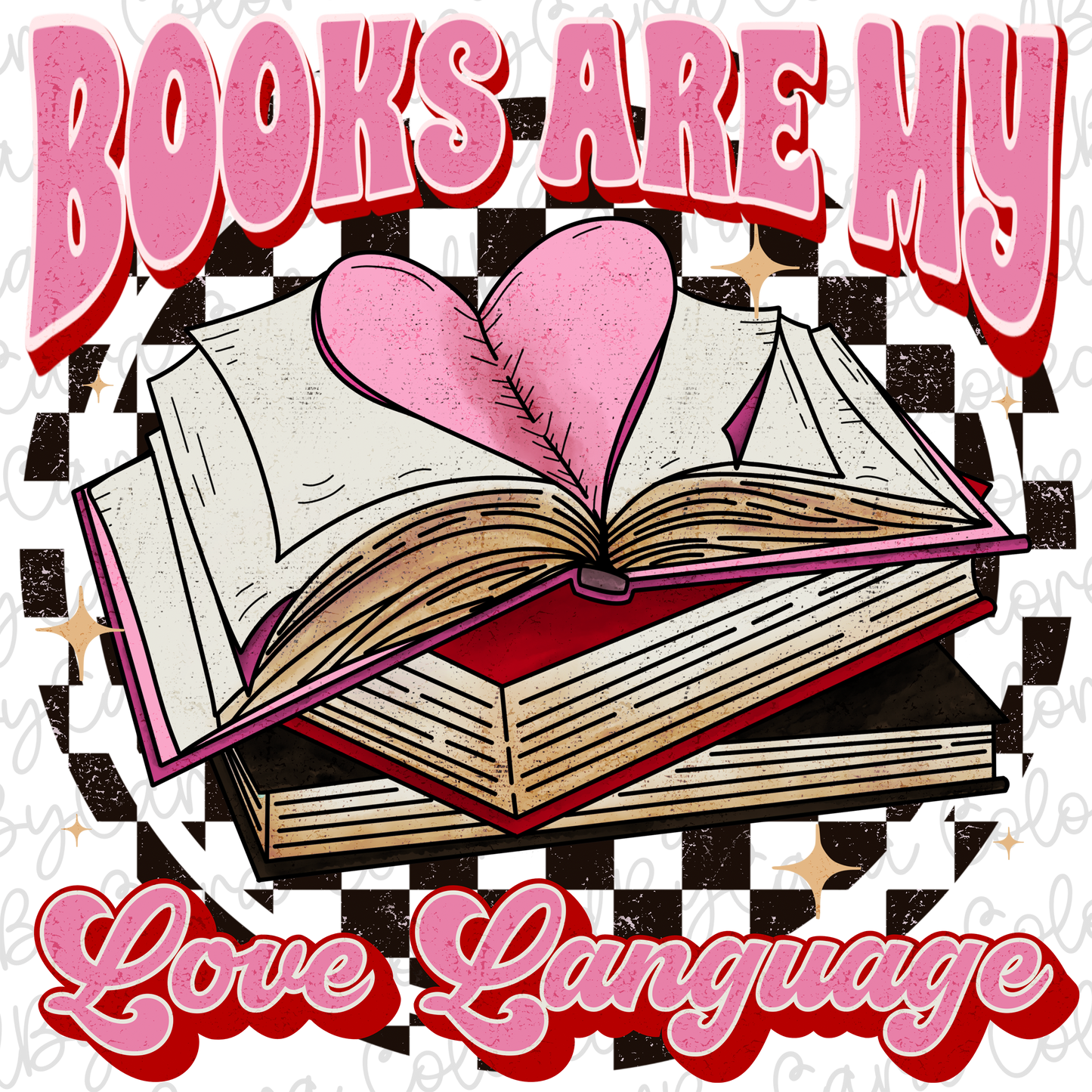 Books Are My Love Language PNG File