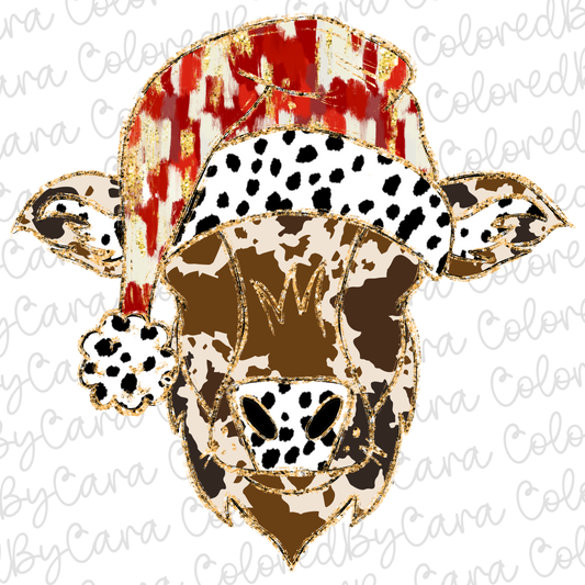 Christmas Cow PNG File