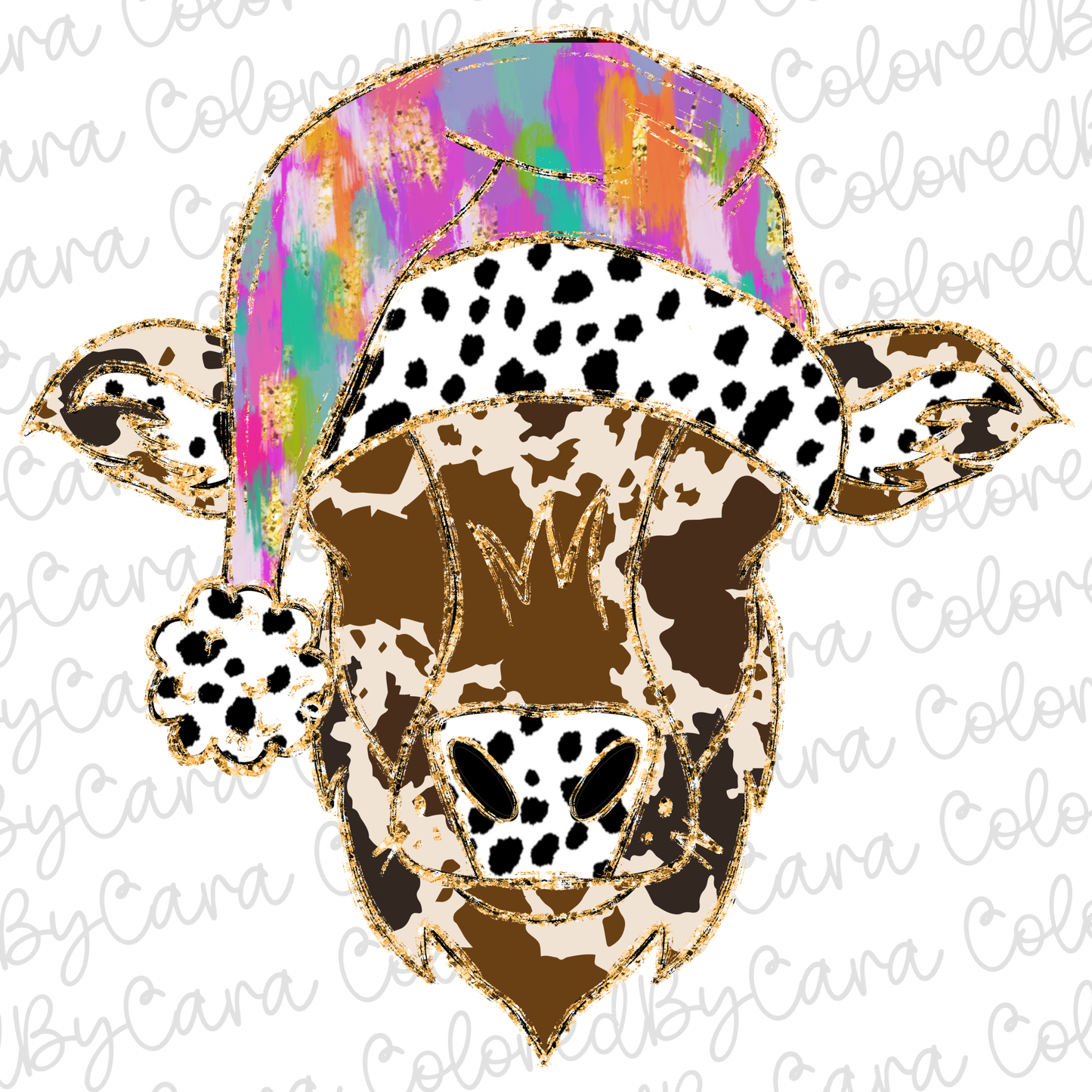 Christmas Cow PNG File