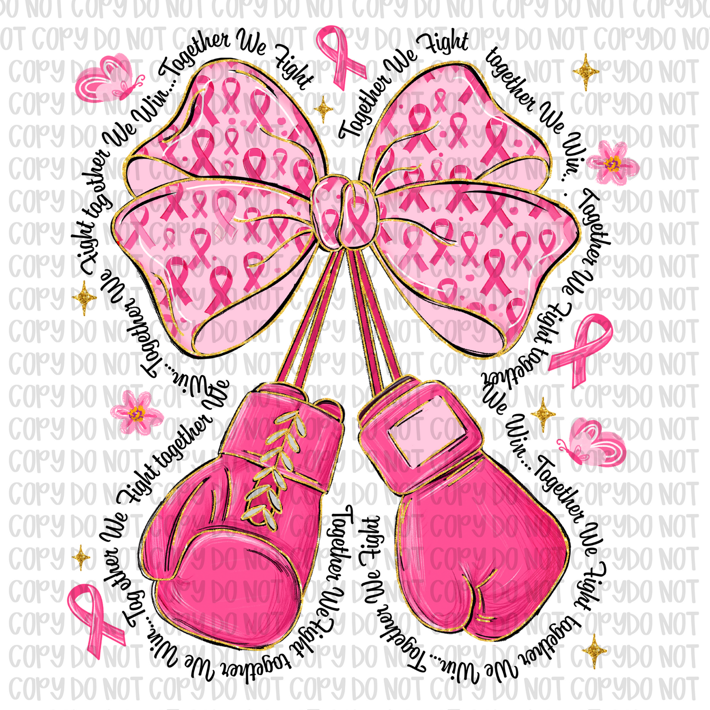 Breast Cancer Boxing Bow