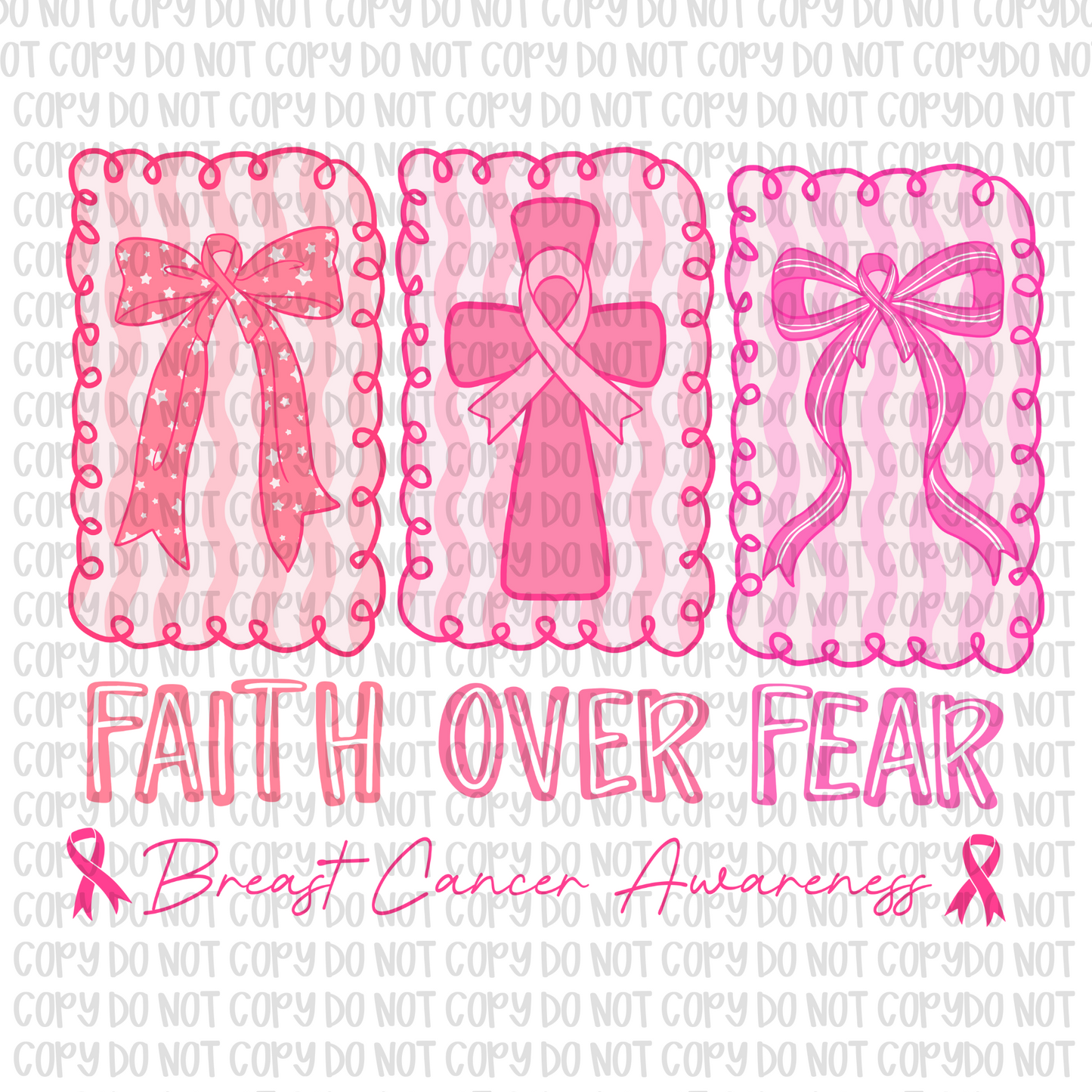 Breast Cancer Faith Over Fear Trio