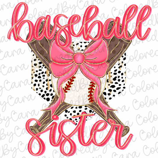 Preppy pink baseball sister dalmatian