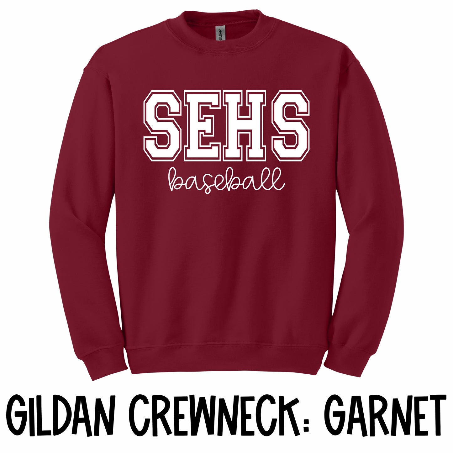 SEHS Script Baseball Crewneck Youth