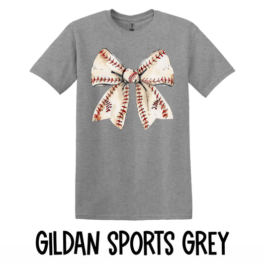 Coquette Baseball Bow T-Shirt~Gildan