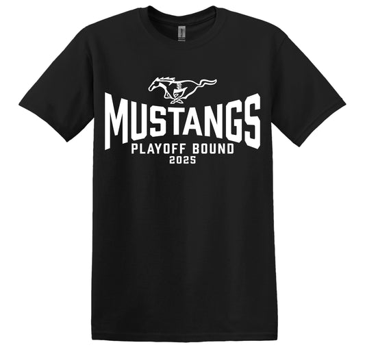 SEHS CHEER FUNDRAISER- YOUTH SHORT SLEEVE ADULT MUSTANGS PLAYOFF 2025
