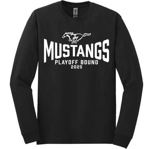 SEHS CHEER FUNDRAISER- YOUTH LONG SLEEVE ADULT MUSTANGS PLAYOFF 2025