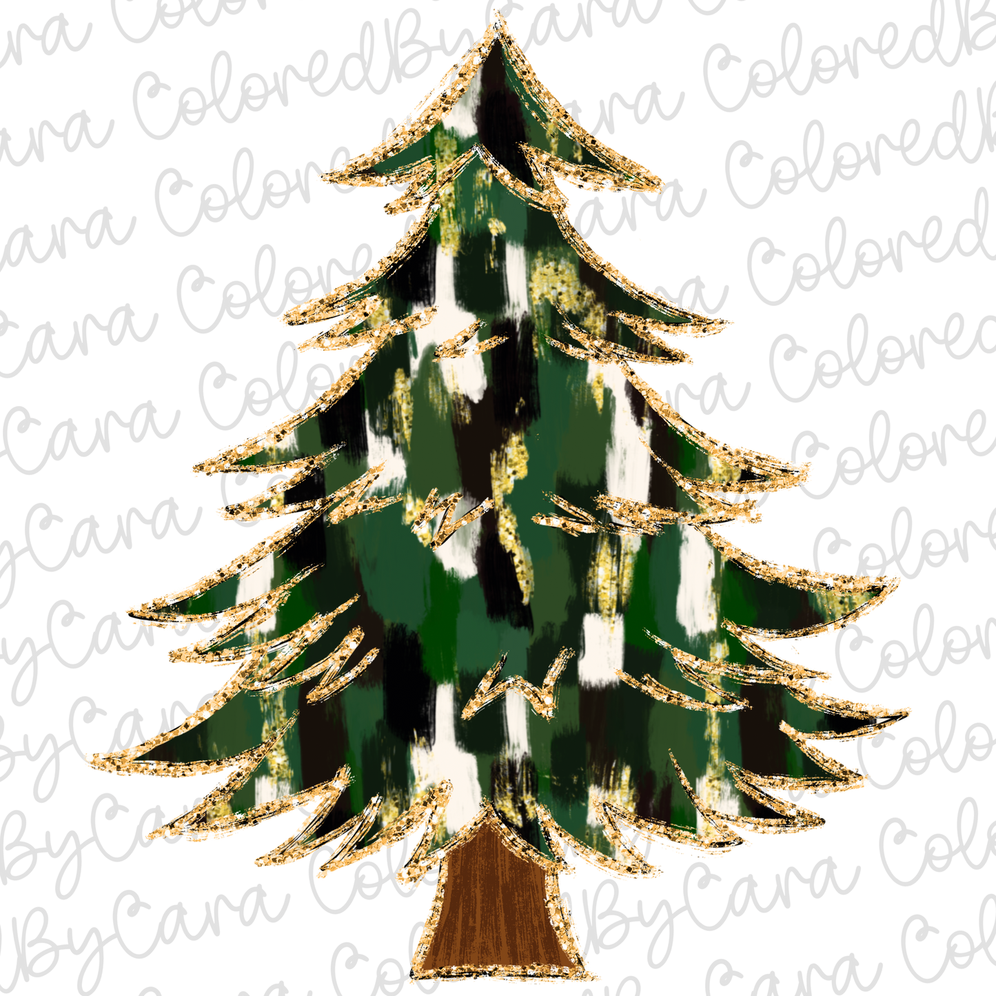 Hunter Green Christmas Tree PNG File