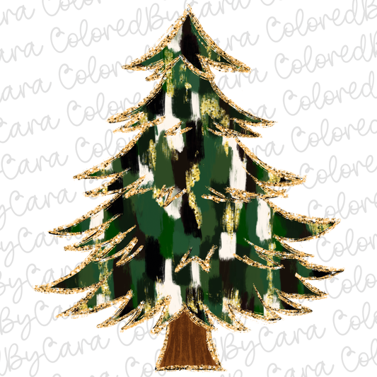 Hunter Green Christmas Tree PNG File