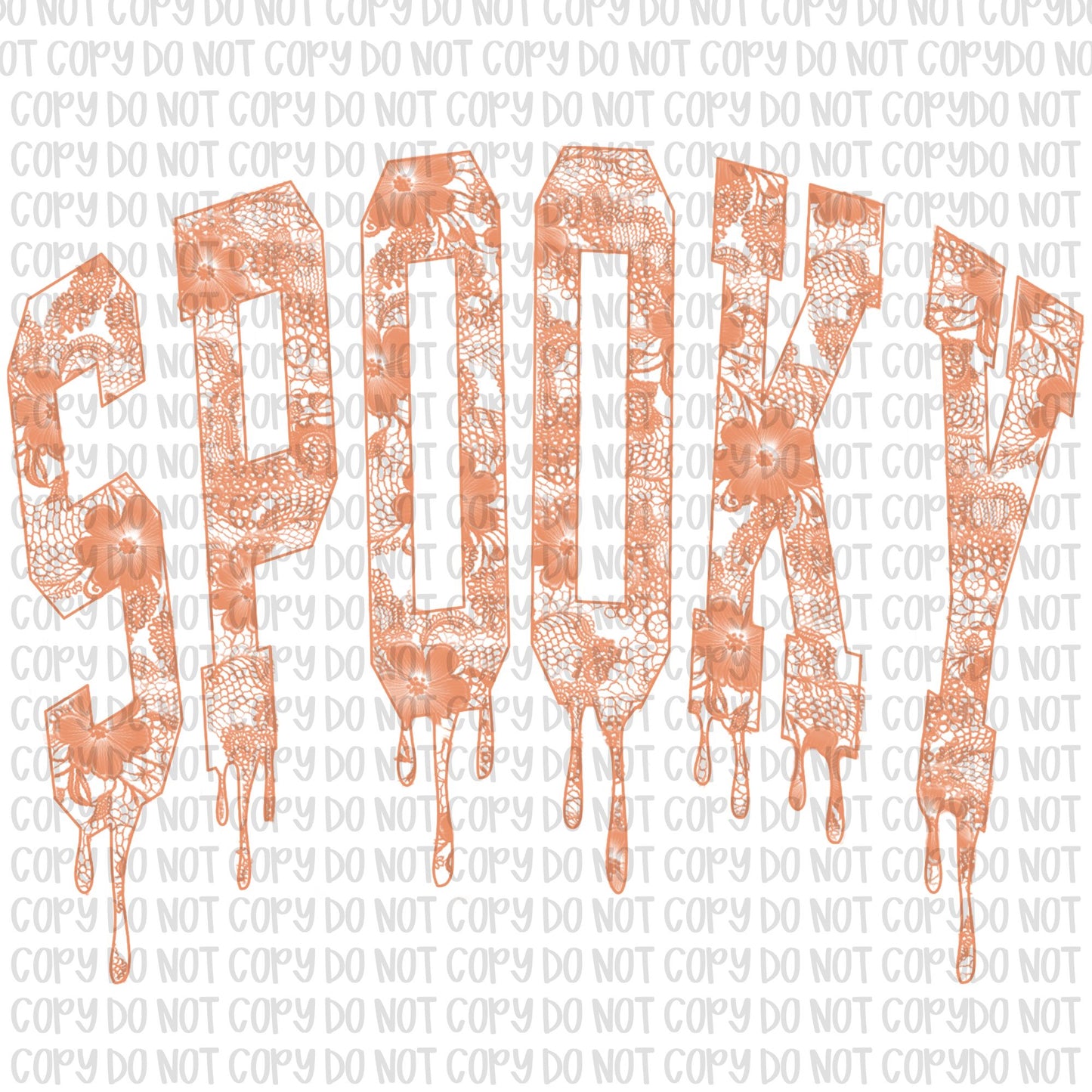 Orange Spooky Lace