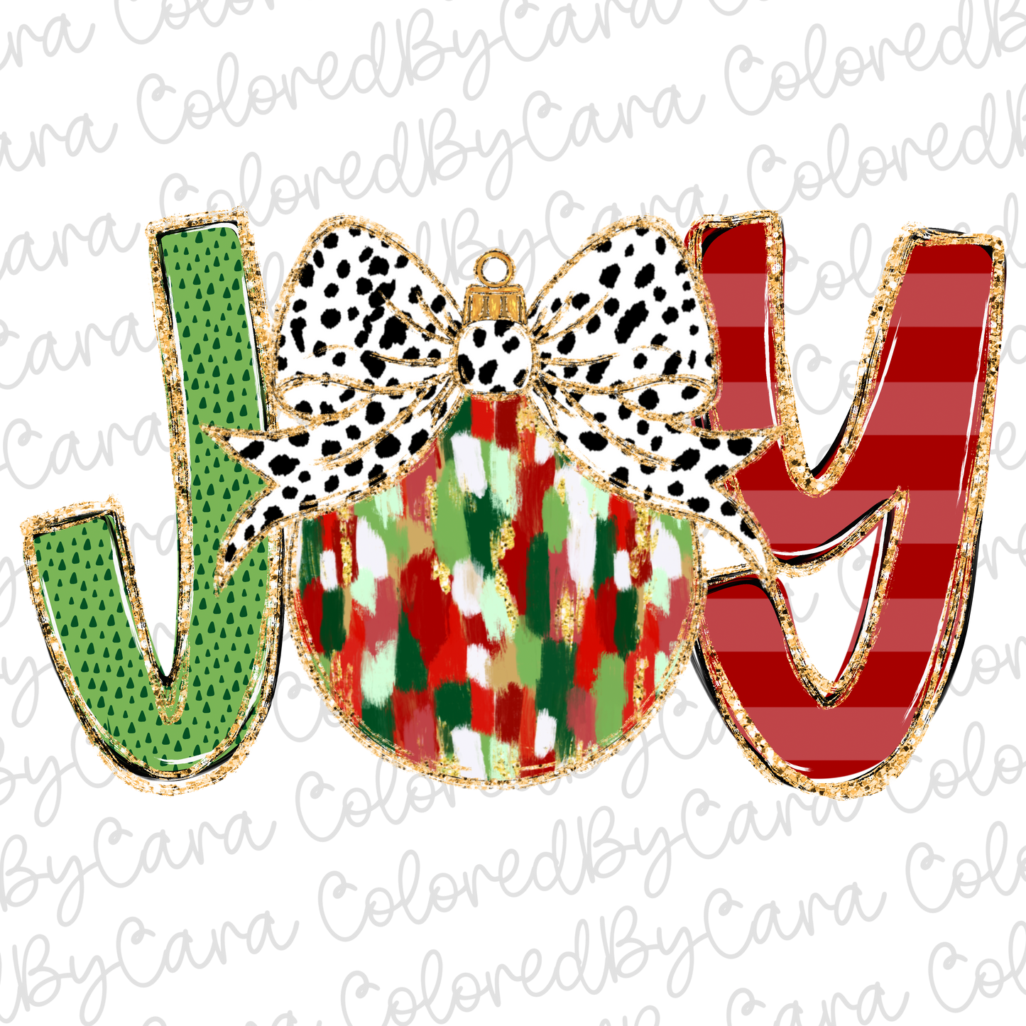 Joy Christmas Ornament PNG File