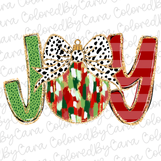 Joy Christmas Ornament PNG File