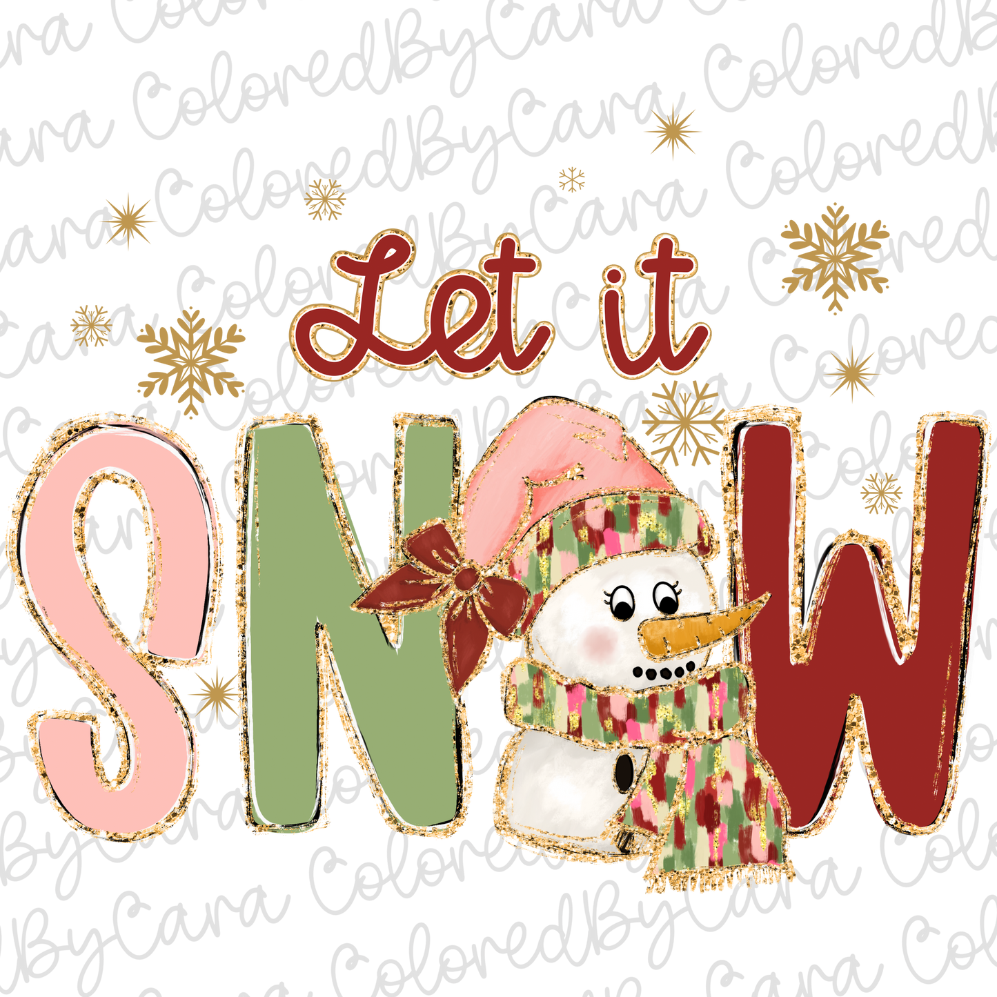 Let It Snow Christmas PNG File