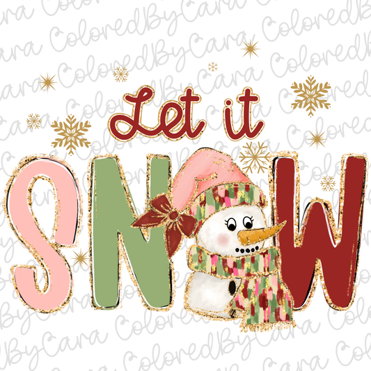 Let It Snow Christmas PNG File