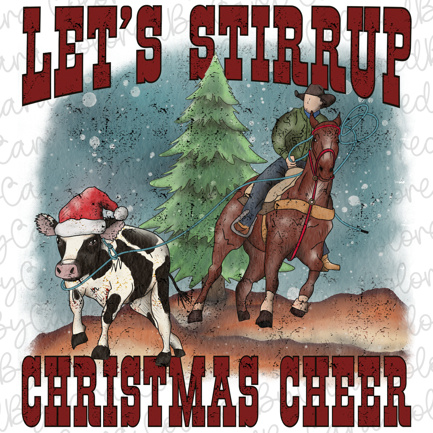 Lets Stirrup Cheer Christmas PNG File