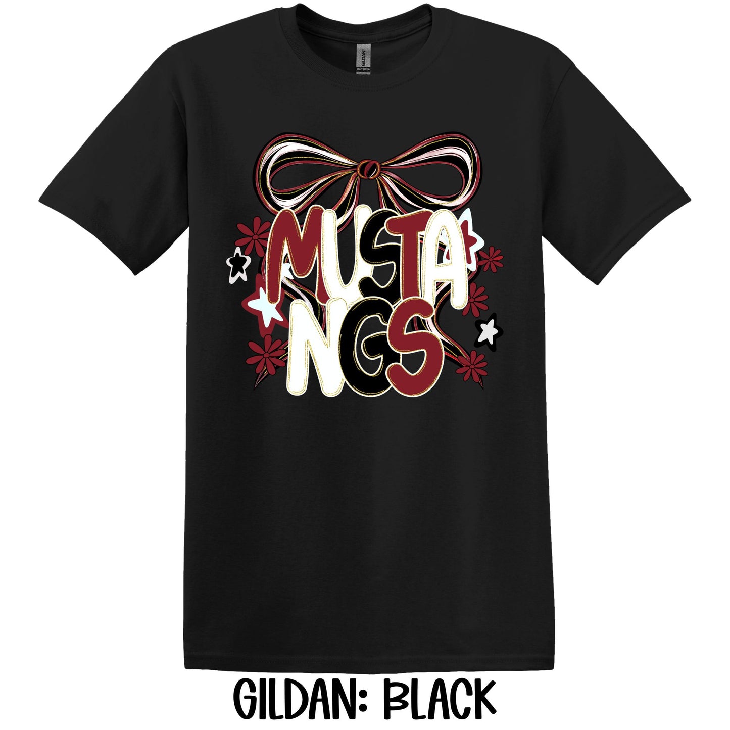 Mustangs Bow- Gildan YOUTH