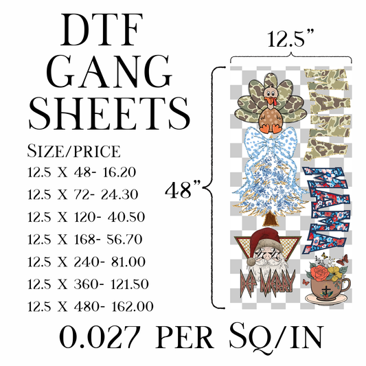 12.5" Gang Sheet Builder