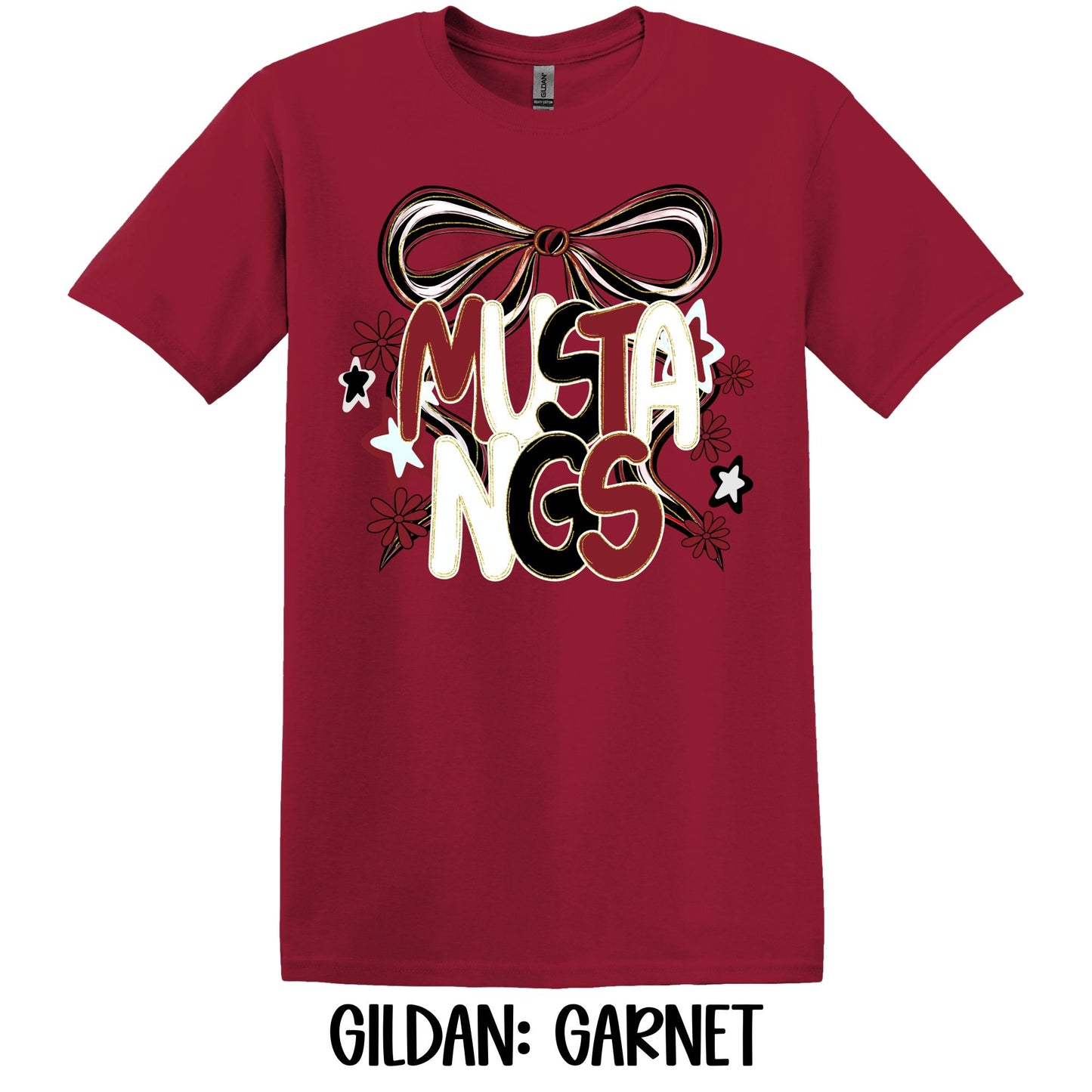 Mustangs Bow- Gildan YOUTH