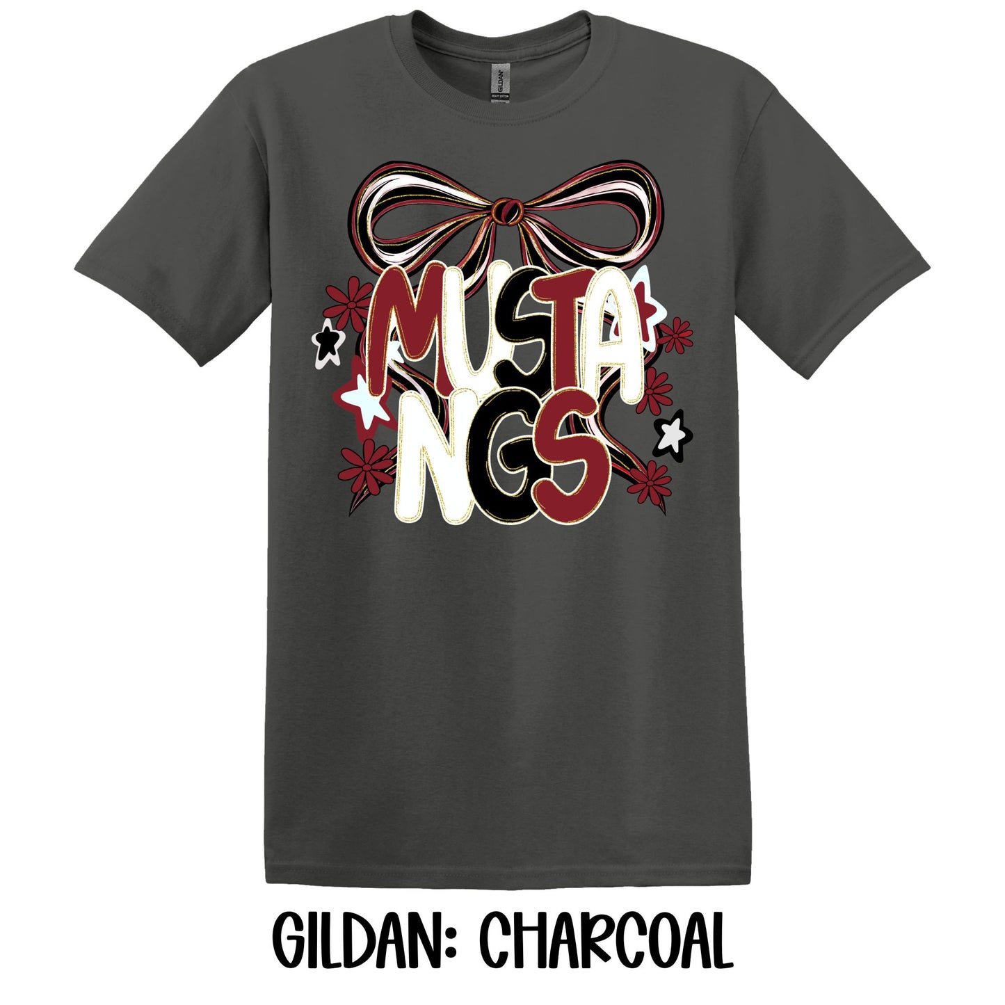 Mustangs Bow- Gildan YOUTH