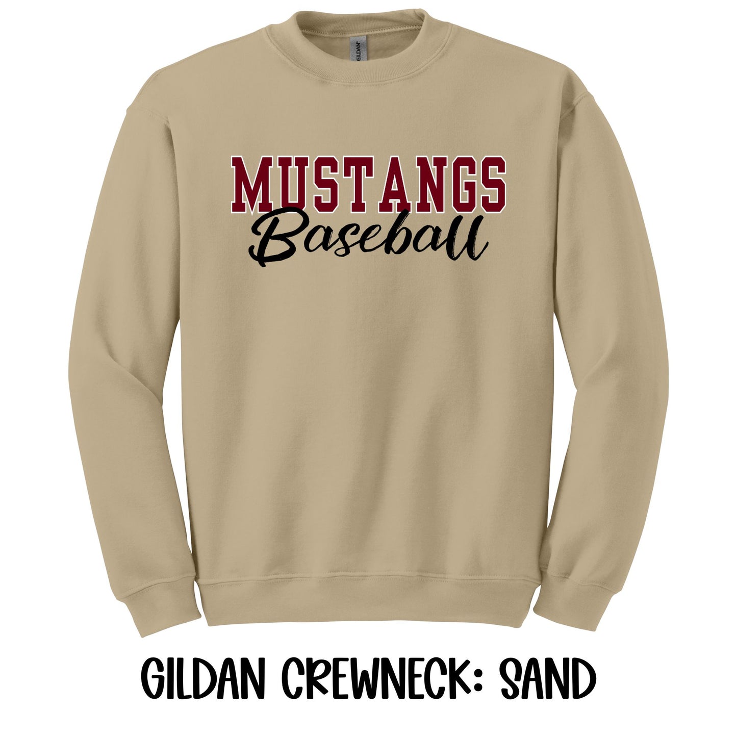 Mustangs Baseball- Gildan CREWNECK