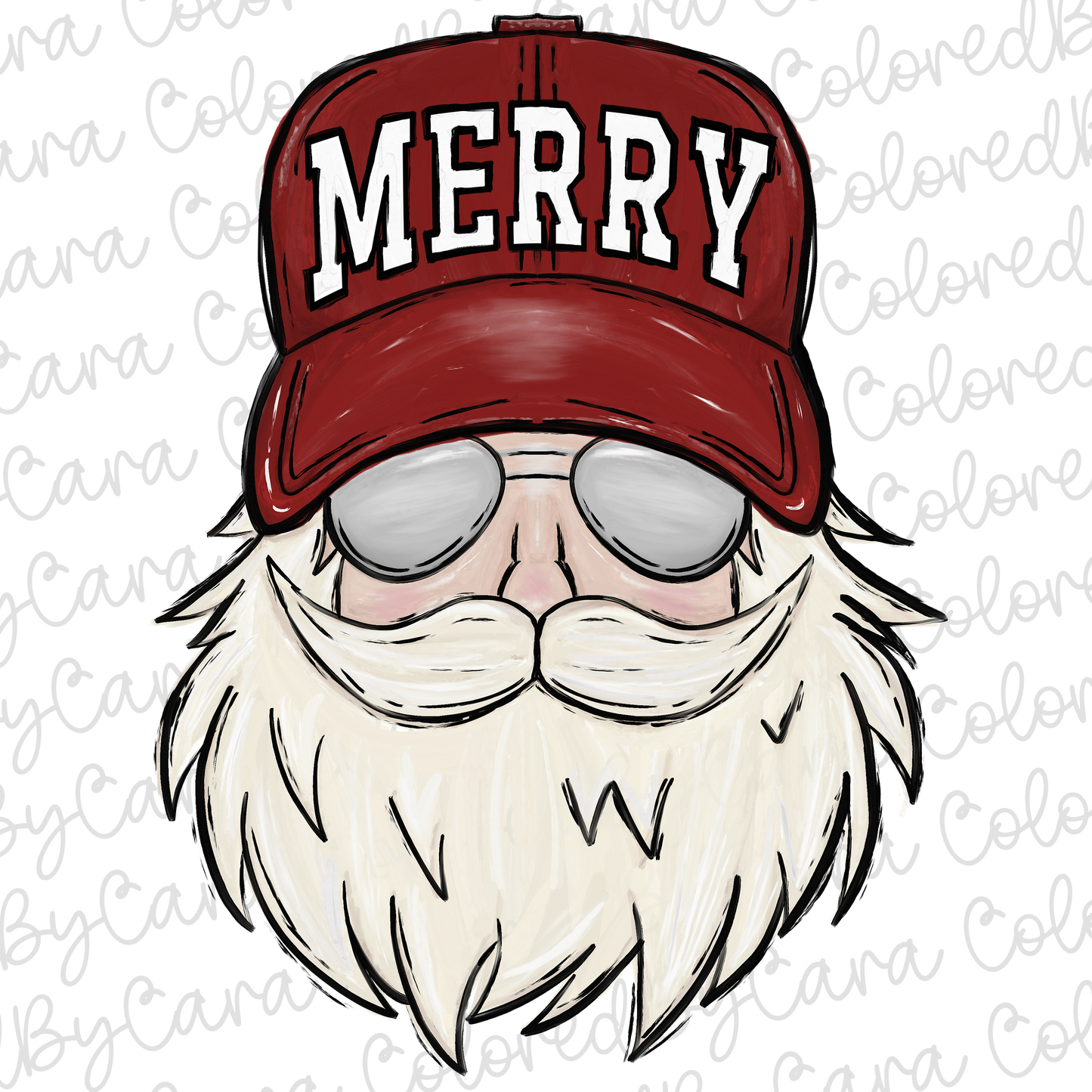 Trucker Hat Santa Christmas PNG File