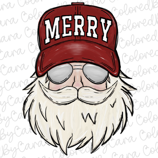 Trucker Hat Santa Christmas PNG File