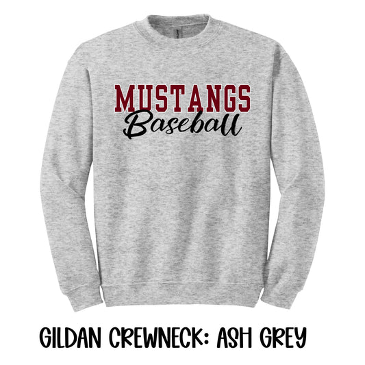 Mustangs Baseball- Gildan CREWNECK