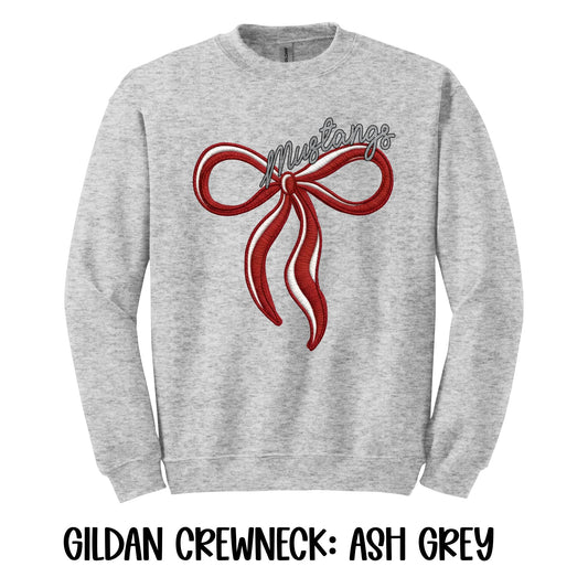 Red Bow Mustangs- Gildan CREWNECK