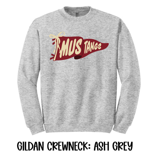 Mustangs Flag- Gildan CREWNECK