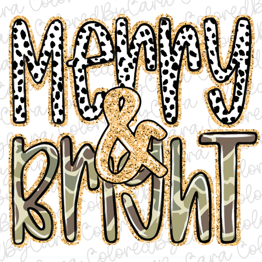 Merry & Bright Christmas PNG File